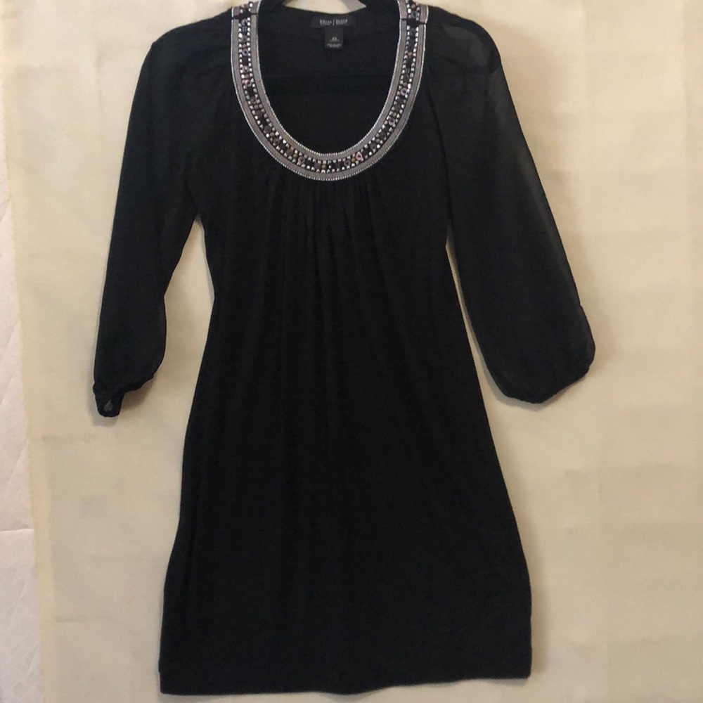 White House black market jewel collar dress XS